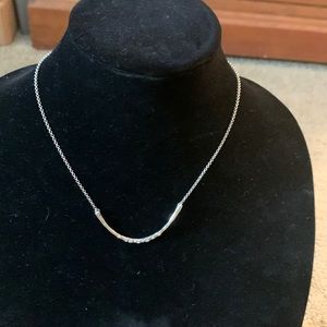 Grace and Heart .935 Sterling Silver necklace with Swarovski crystals